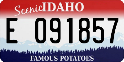 ID license plate E091857