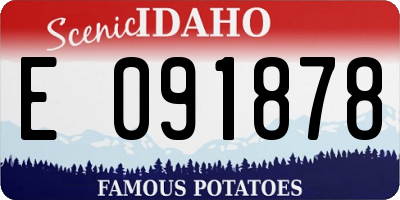 ID license plate E091878