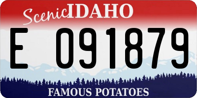 ID license plate E091879