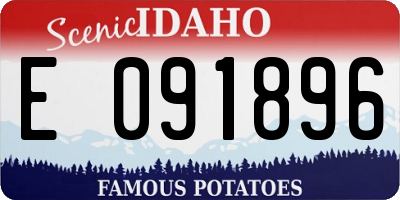 ID license plate E091896