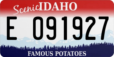 ID license plate E091927