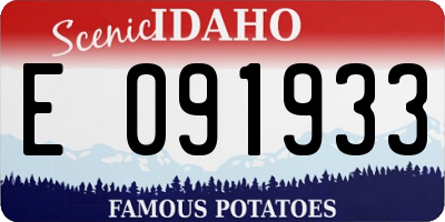 ID license plate E091933