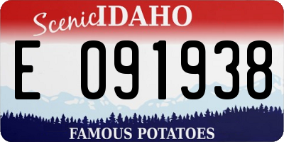 ID license plate E091938