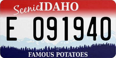 ID license plate E091940