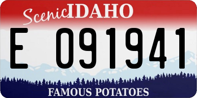 ID license plate E091941