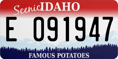 ID license plate E091947