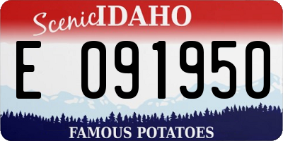 ID license plate E091950