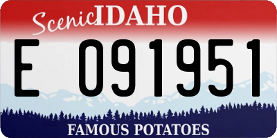 ID license plate E091951