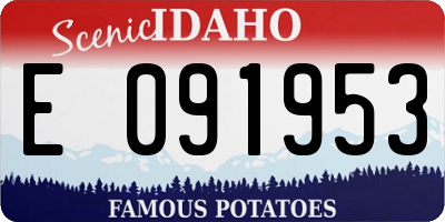 ID license plate E091953
