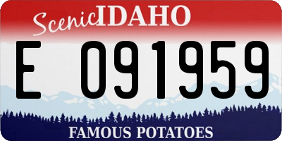 ID license plate E091959