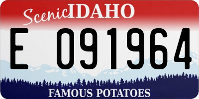 ID license plate E091964