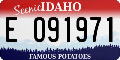 ID license plate E091971