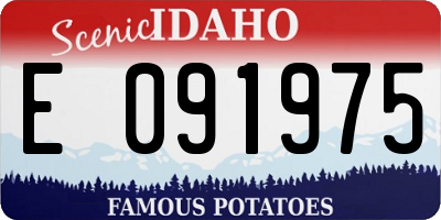 ID license plate E091975