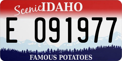 ID license plate E091977