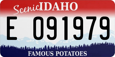 ID license plate E091979