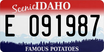 ID license plate E091987