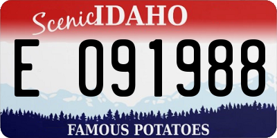 ID license plate E091988