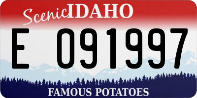 ID license plate E091997