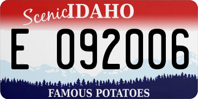 ID license plate E092006