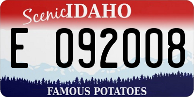 ID license plate E092008