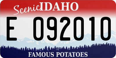 ID license plate E092010