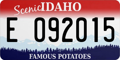ID license plate E092015