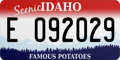 ID license plate E092029