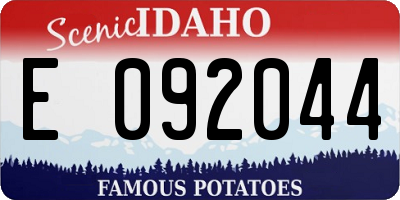 ID license plate E092044