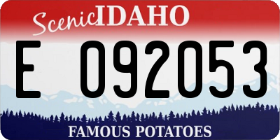 ID license plate E092053
