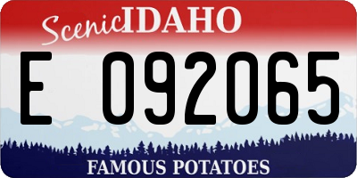 ID license plate E092065