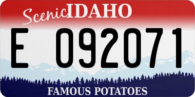 ID license plate E092071