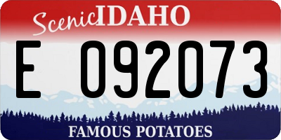 ID license plate E092073