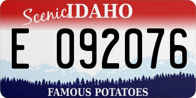 ID license plate E092076