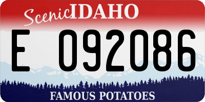 ID license plate E092086
