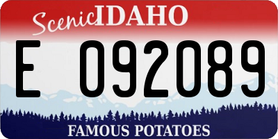 ID license plate E092089