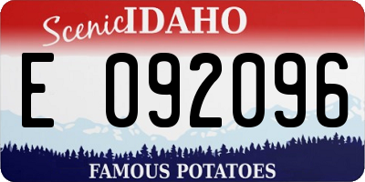 ID license plate E092096