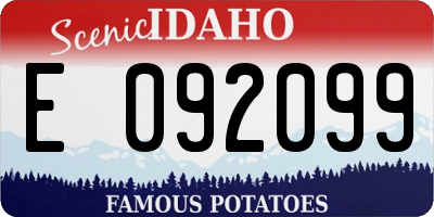 ID license plate E092099