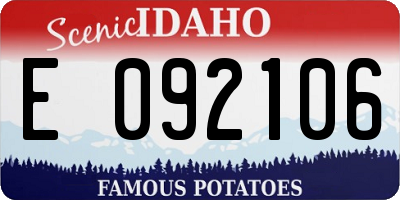 ID license plate E092106