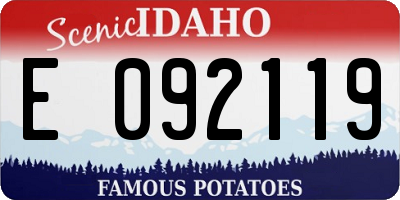 ID license plate E092119