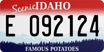 ID license plate E092124