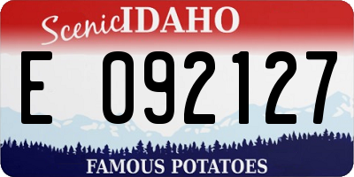 ID license plate E092127