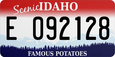 ID license plate E092128