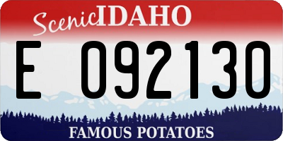 ID license plate E092130