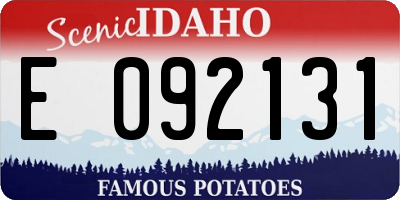 ID license plate E092131