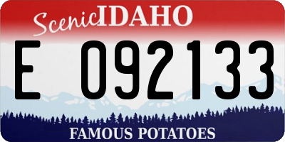 ID license plate E092133