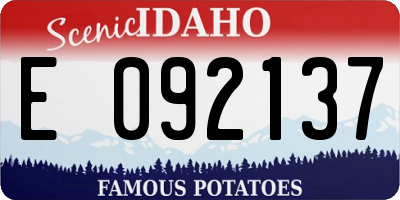 ID license plate E092137