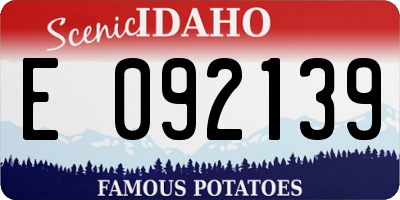 ID license plate E092139