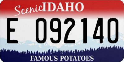 ID license plate E092140
