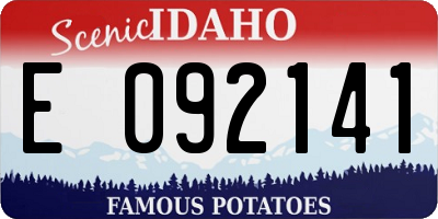 ID license plate E092141
