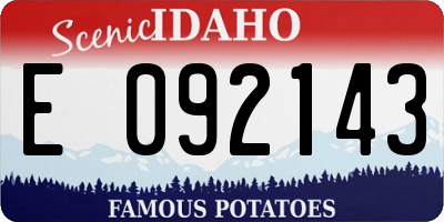ID license plate E092143